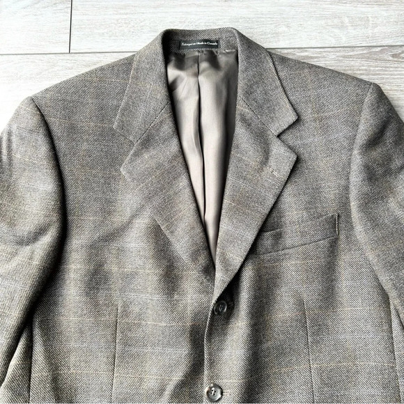 Vintage Lineage Union Made Pure Wool Tweed Blazer Made in Canada - Picture 4 of 16